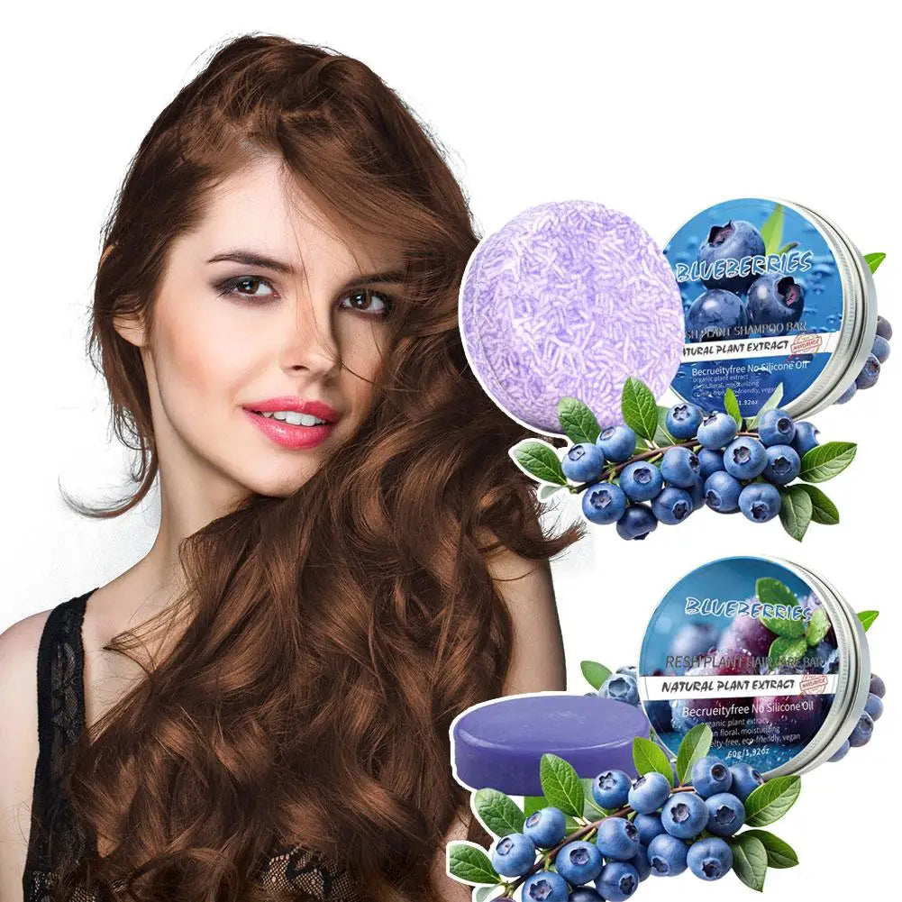 Blueberry Shampoo & Conditioner Bar – Silicone-Free, All Hair Shampoo Conditioner Bar Oasis Select