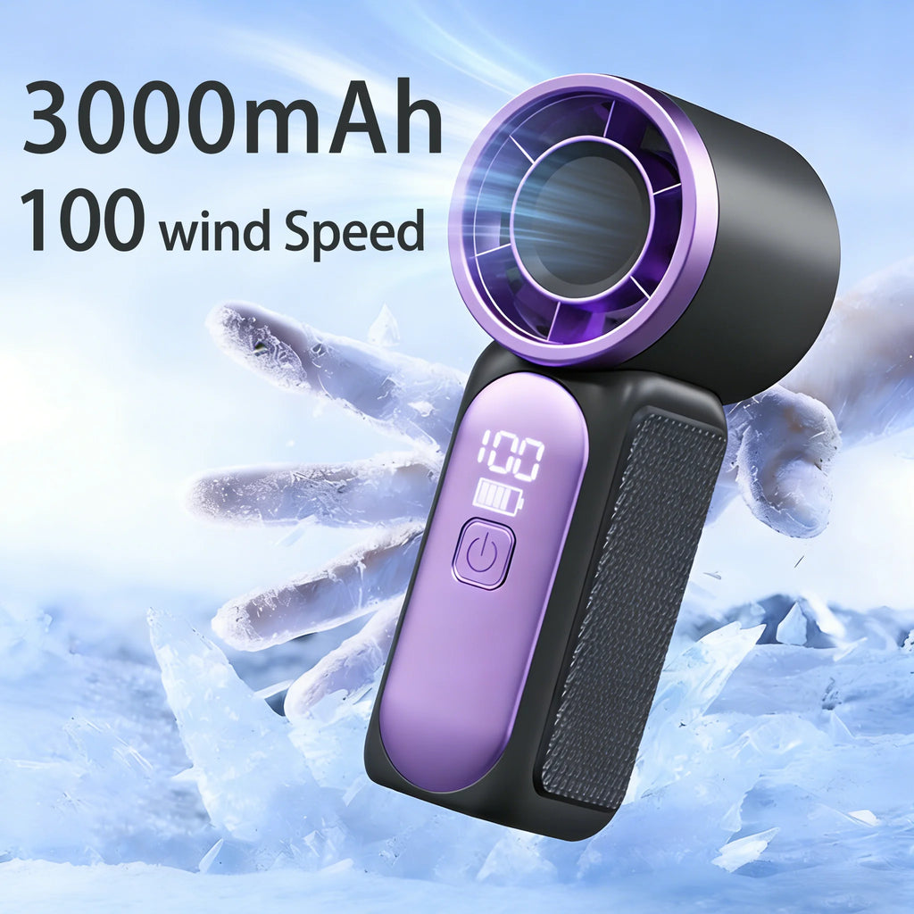 Long Lasting Turbo Mini Handheld Fan USB Rechargeable Portable Outdoor Small Fan High Speed Powerful Airflow Cooling Gadget Oasis Select