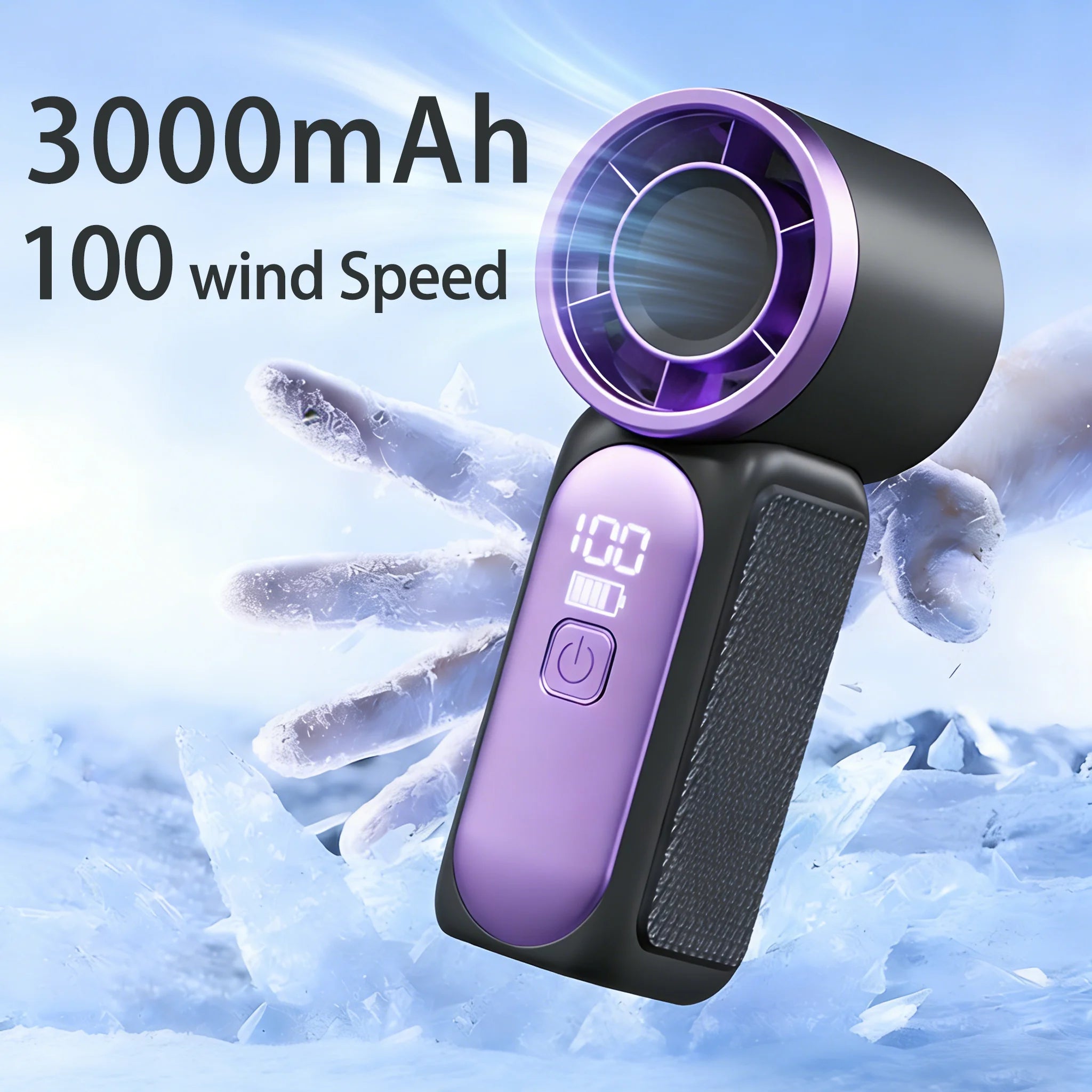 Long Lasting Turbo Mini Handheld Fan USB Rechargeable Portable Outdoor Small Fan High Speed Powerful Airflow Cooling Gadget Oasis Select