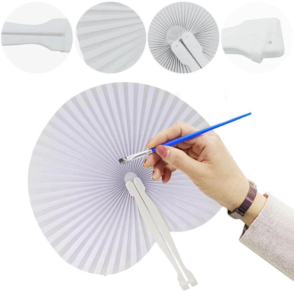 Personalized White Heart Paper Fan – Wedding & Party Favors Party Favor Fan Oasis Select spain