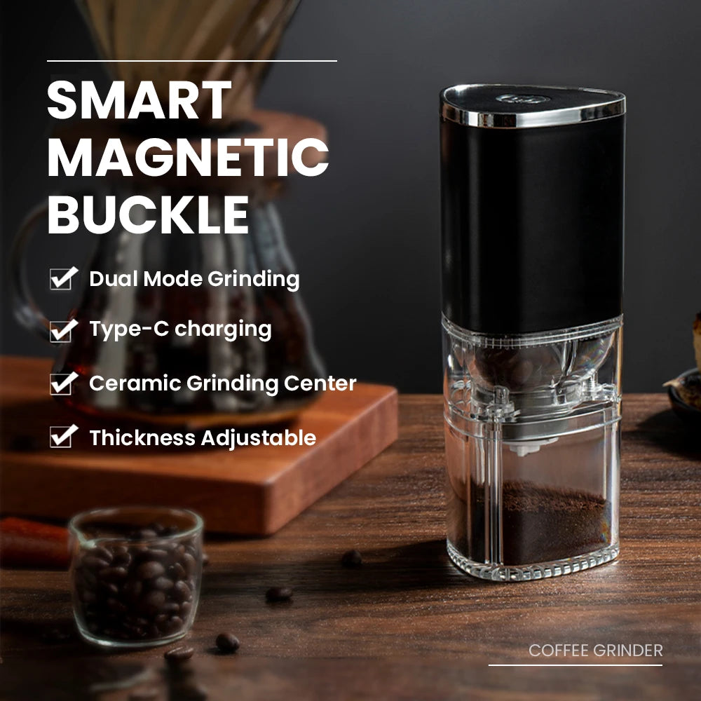 Portable Electric Coffee Grinder USB-C Rechargeable Ceramic Burr