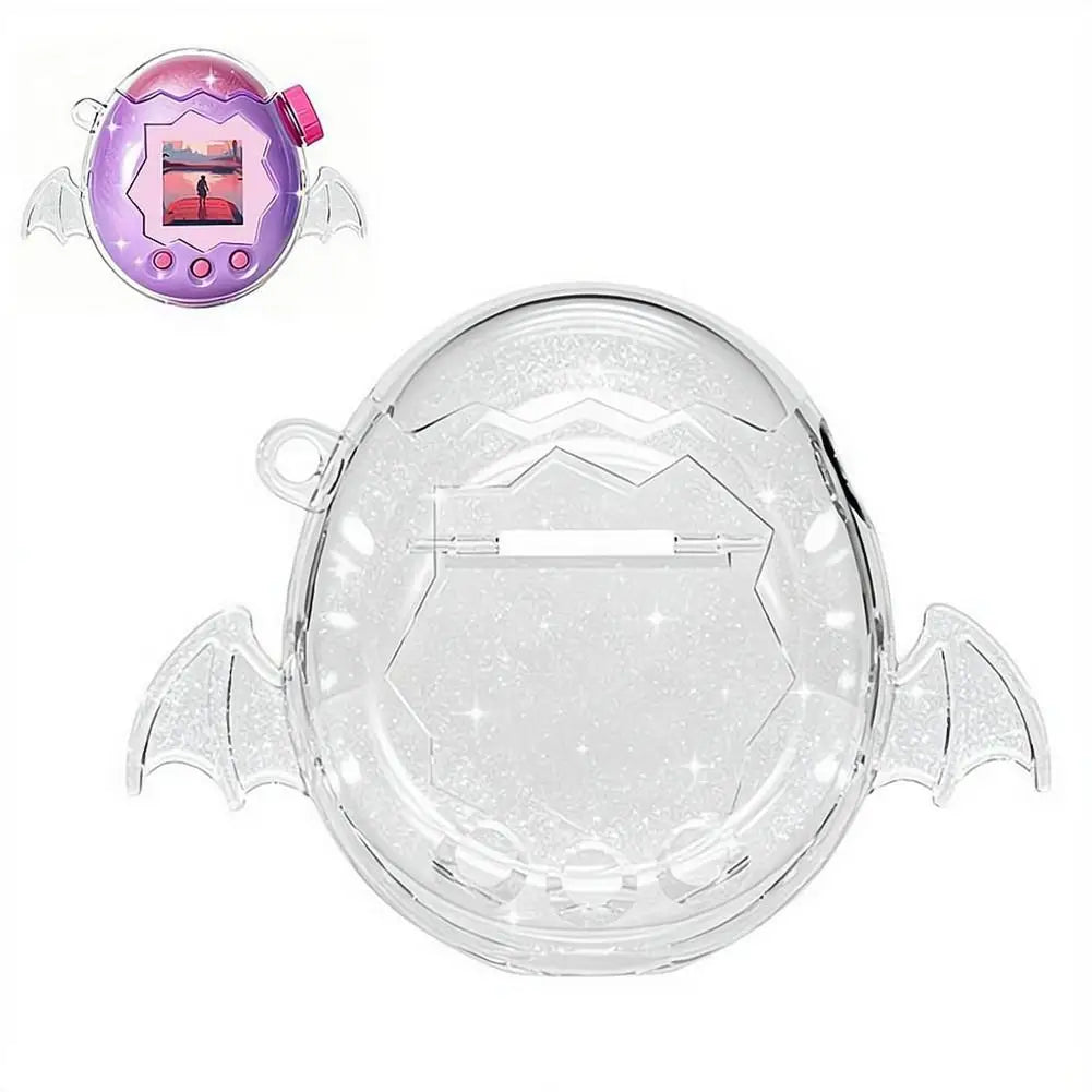 For Tamagotchi Paradise Protective Case Glitter Clear Shell Cover Shockproof Scratch-Resistant Protector for Angel Virtual Pet Oasis Select