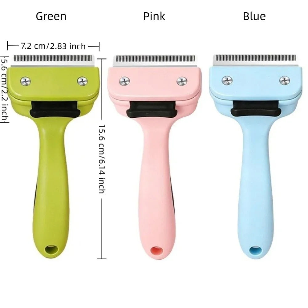 Anti-Slip Pet Hair Remover Comb | Dog & Cat Grooming Brush