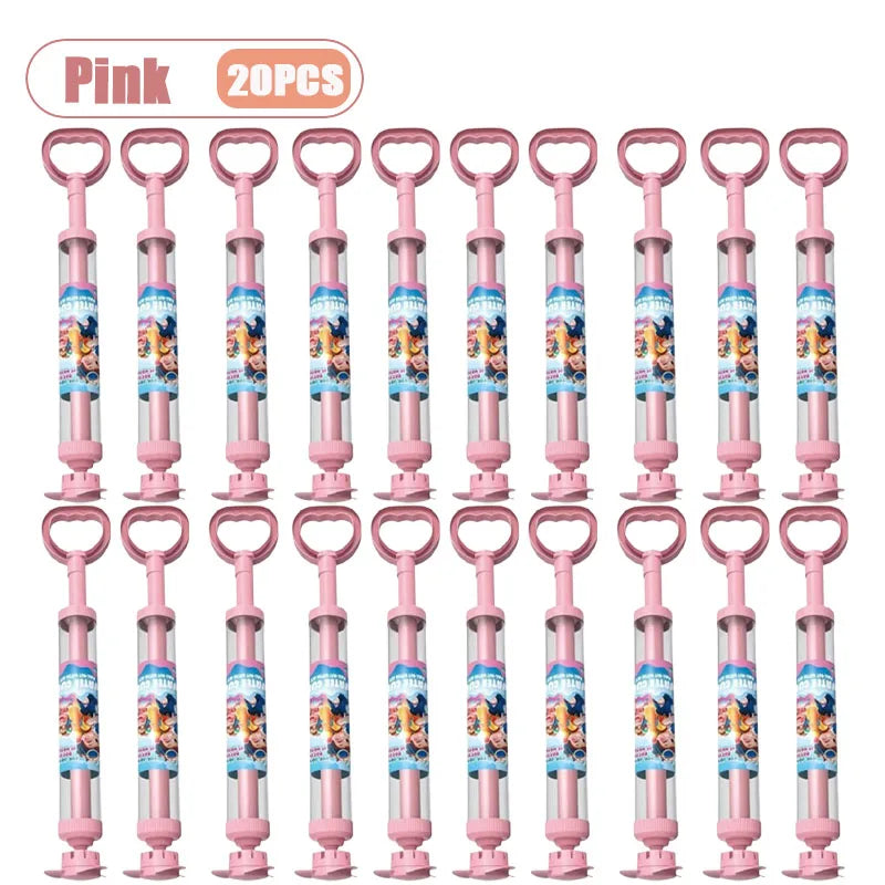 Large Capacity Double Nozzle Water Spray Toy for Kids Water Fight Splash Blaster Pull String Outdoor Summer Beach Play Oasis Select Pink-20PCS