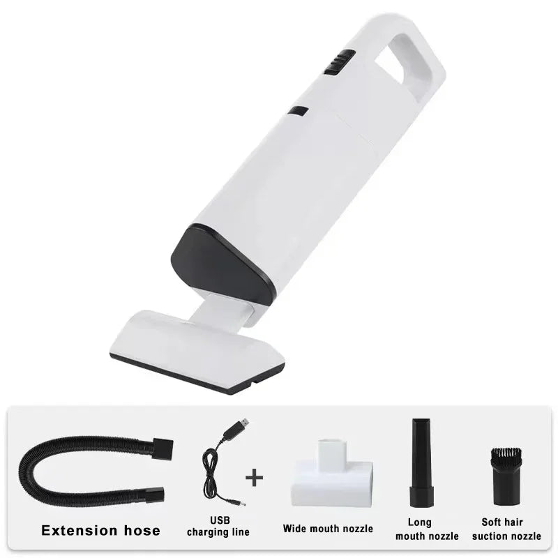 Portable Pet Electric Wireless Vacuum Cleaner Cat Hair Cleaning For Dog Brush Carpet Remove Lint Pellet Household Cleaning Tools Oasis Select WHITE