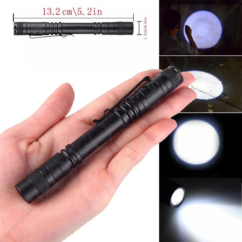 Mini LED Flashlight Portable Pen Lights Pocket Emergency Light Small Torch Keychain Lantern Oasis Select