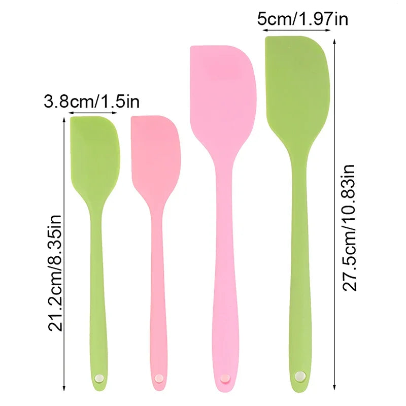 2Pcs Silicone Spatula Set Cake Butter Cream Spatula Kitchen Baking Mixing Tool Non Stick Scraper Chocolate Spreader Smoother Oasis Select