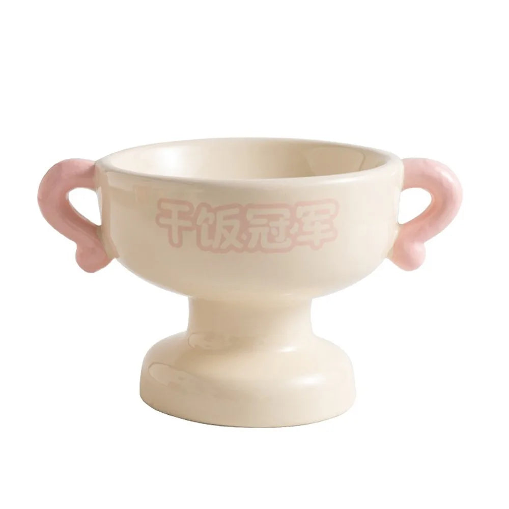 Elevated Ceramic Cat Bowl – Non-Slip Base | Food & Water