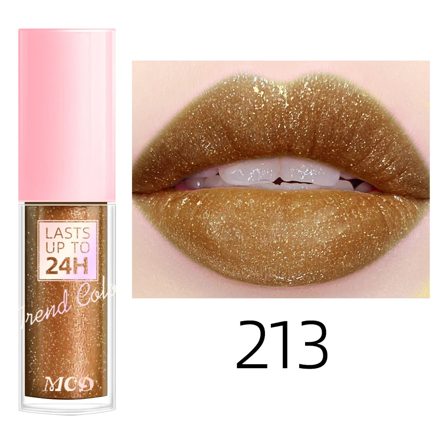 MCD Glitter Lip Gloss – 18 Shades, Waterproof & Long-Lasting