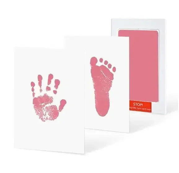 Dog Cat Footprint Pad Paw Print Ink Kit Pad Baby Handprint Stamp Safe Non-toxic Mess-free Printing DIY Easy Clean Pet Souvenir Oasis Select Pink