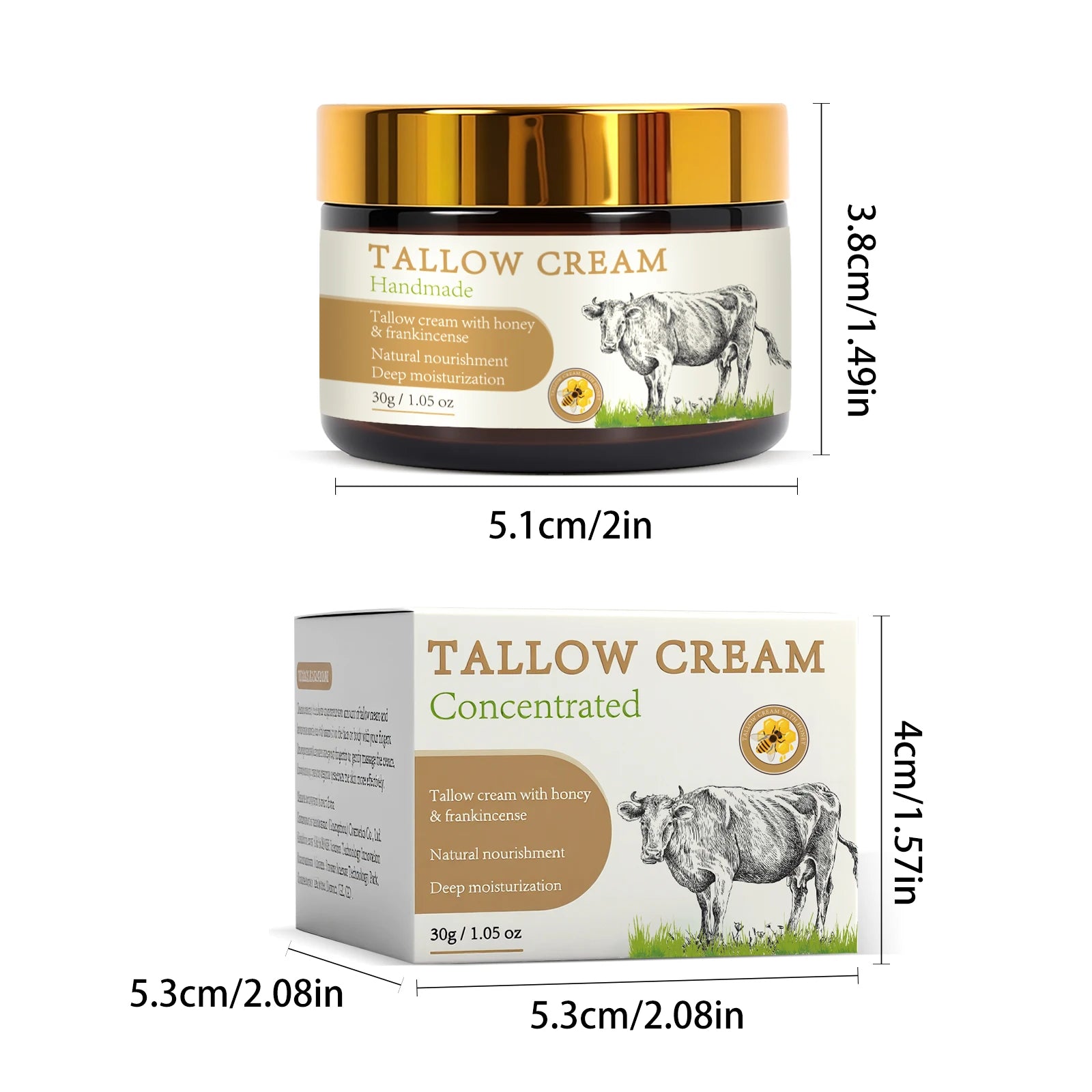 Organic Tallow Balm – Natural Face Moisturizer | YURHERSU 50ml Face Tallow Balm Oasis Select