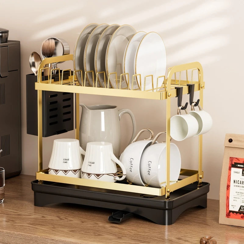 Coffee cup storage rack, mug, water cup rack, dish rack, narrow sink countertop drain rack. Oasis Select