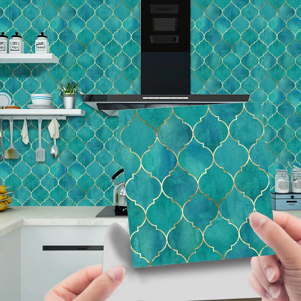 Crystal tiles pasted mosaic wall pasted retro tiles tiles pasted simple kitchen stove stickers pvc wall stickers Oasis Select CRY018 20pcs-20x20cm