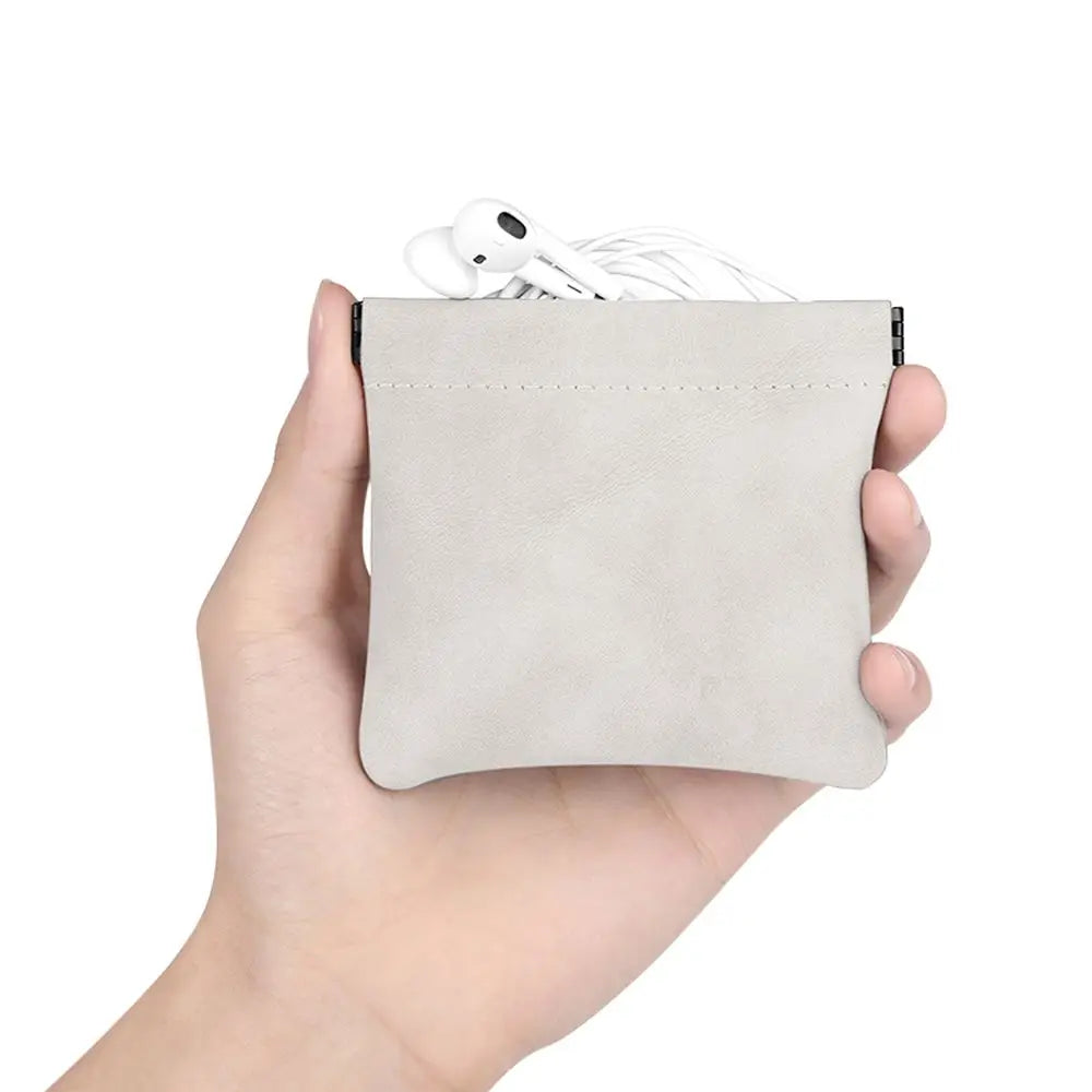 Earphones Storage Bag USB Data Cable Organizer Headphone Accessories memory Card Pouch Mini Purse Coin Key Bag Oasis Select grey-S