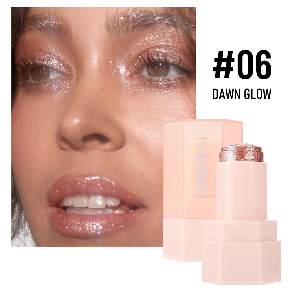 6 Shade Creamy Highlighter Stick Stunning Shimmer Glow For Cheekbones Lips Face Body Smooth Blendable Makeup Oasis Select 06 DAWN GLOW