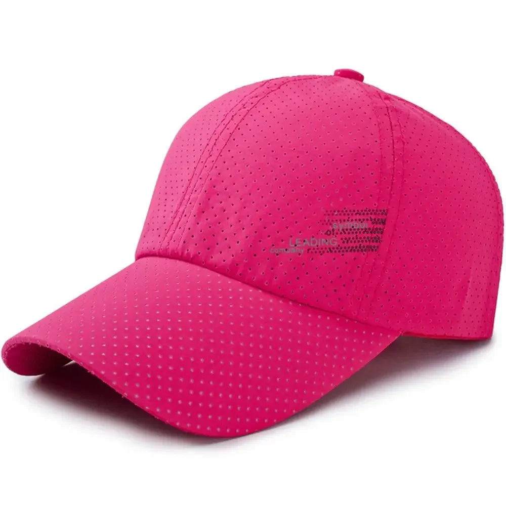 Casual Adjustable Baseball Cap Moisture-Wicking Unisex Quick-Dry Hat Sun Hat Oasis Select rose red