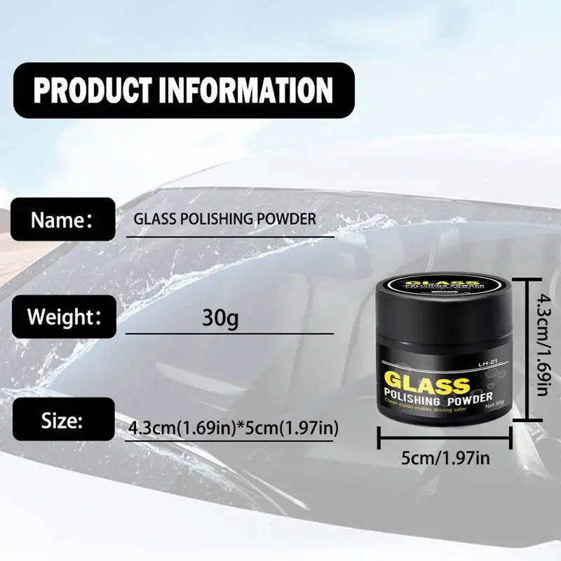 Car Glass Polishing Powder Detergent Glasses Scratch Remover Window Cleaner auto Glass Cleaning Powder Safe Windshield Polish Oasis Select