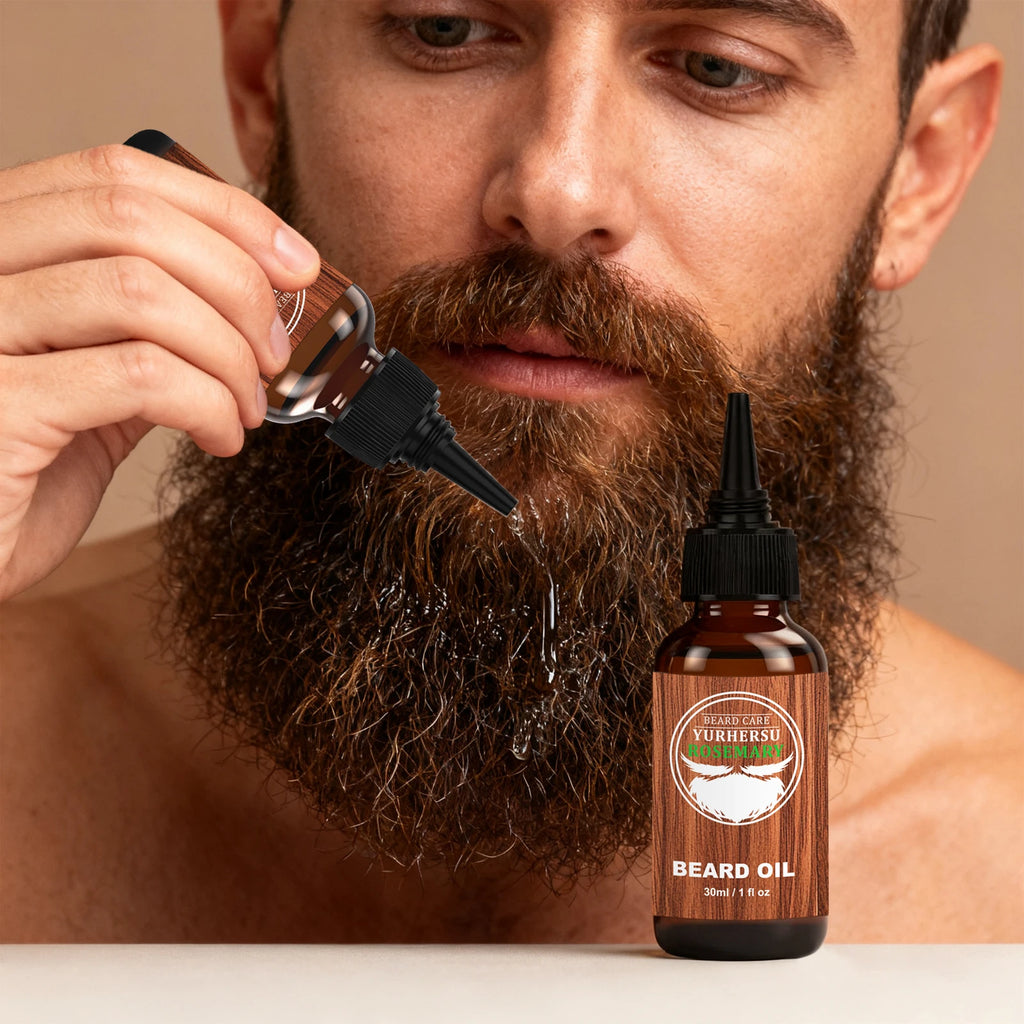 Organic Rosemary Jojoba Beard Oil – Lightweight & Non-Greasy 30ml Beard Oil Oasis Select
