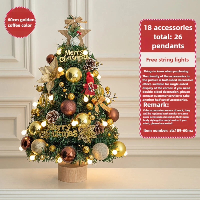 New Christmas Tree Home Small Desktop Ornament Diy Material Packaging Decoration Christmas Decoration Mini Christmas Tree Oasis Select 60cm C Look at the picture