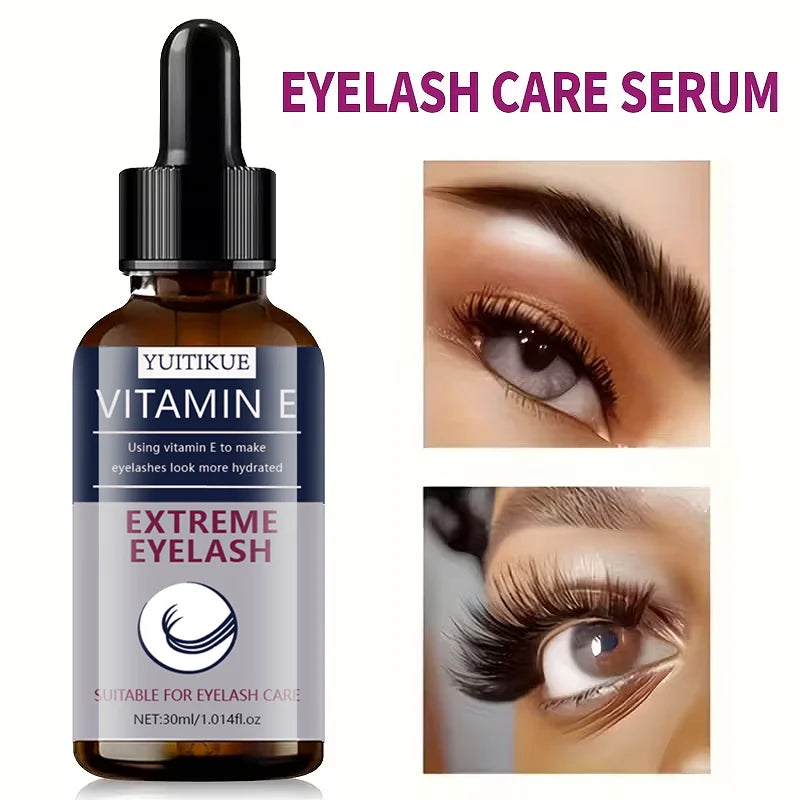YUITIKUE Vitamin E Eyelash Serum Glow Smoothing Topical Treatment Curl Lengthen Hydrate for Healthier Lashes Oasis Select
