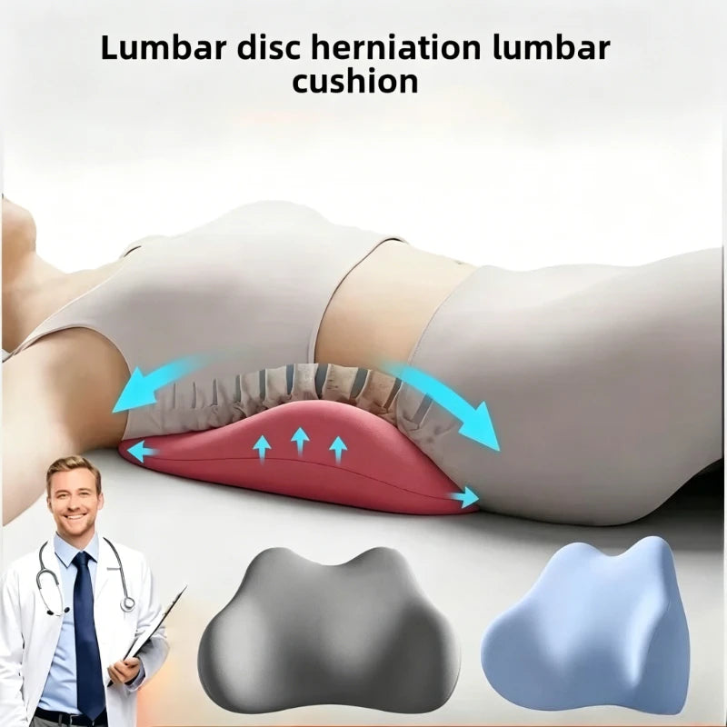 1pc Multifunctional Lumbar Support Pillow, Office Chair Back Cushion & Bed Sleeping Waist Pad, Flat Back Support for Sitting Oasis Select