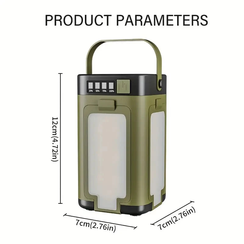 KDULIT Solar LED Camping Lantern – Power Bank Tent Light