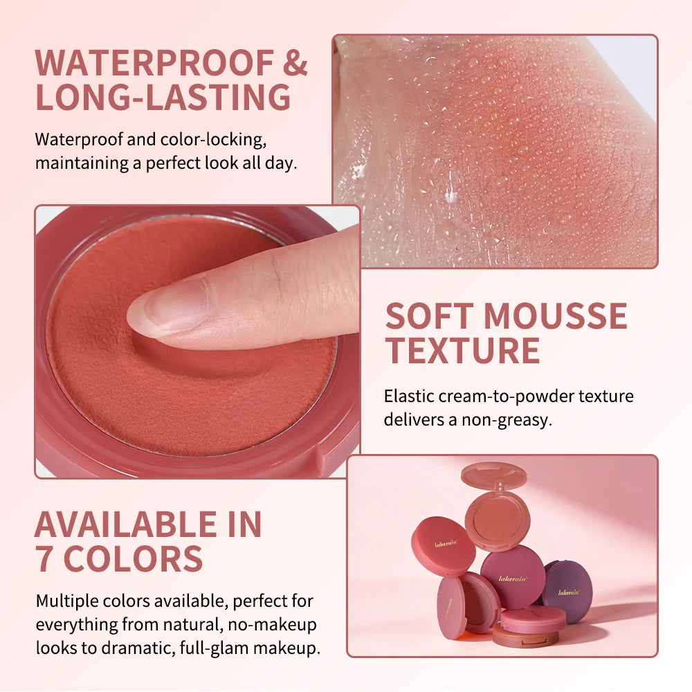7 Colors Soft Matte Blush Makeup Cushiony Bouncy Texture Long-Lasting Luminosity Airy & Lightweight Liquid Blush Natural Flush Oasis Select