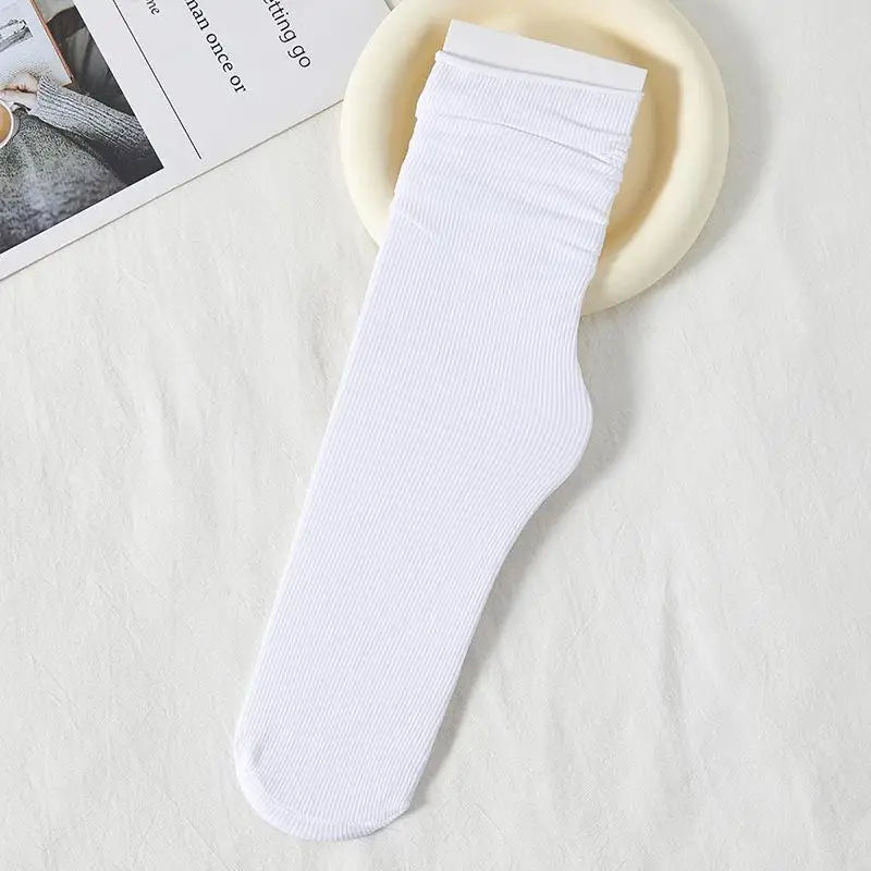 Women's Colorful Cotton Slouch Socks – Breathable Summer Crew