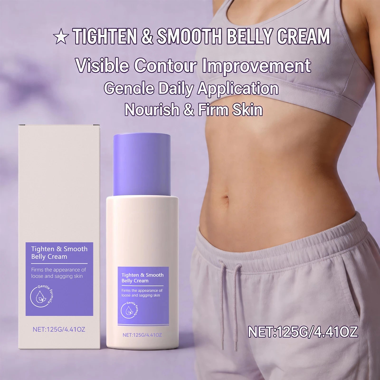 Firming Body Cream Tighten the Abdomen Improves Loose Sagging Skin Define Curves Tight Smooth Belly Cream 125g Oasis Select