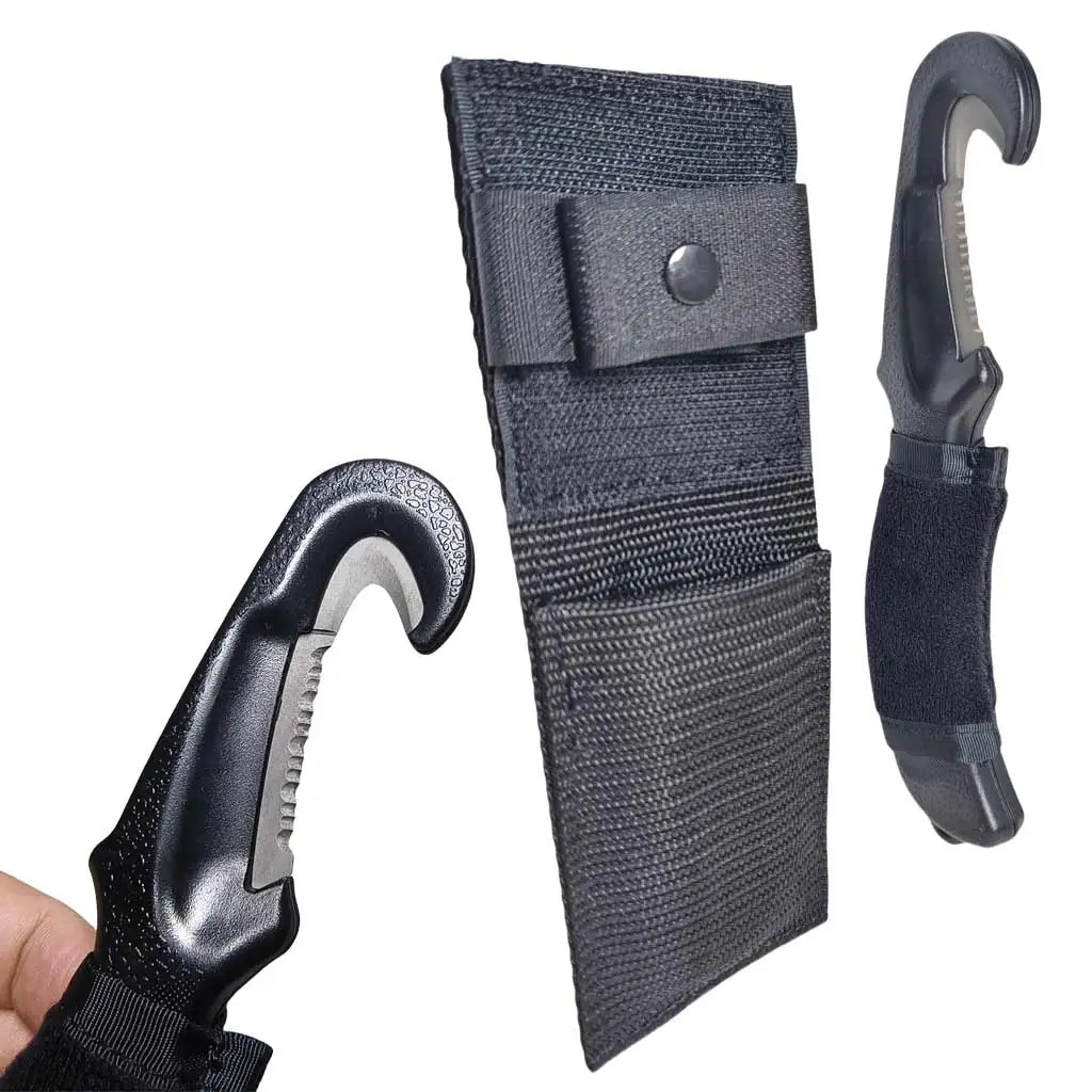 Professional Scuba Diving Snorkeling Titanium Line Cutter Underwater Dive Spearfishing Knife Cable Rope Cutter With Case Oasis Select