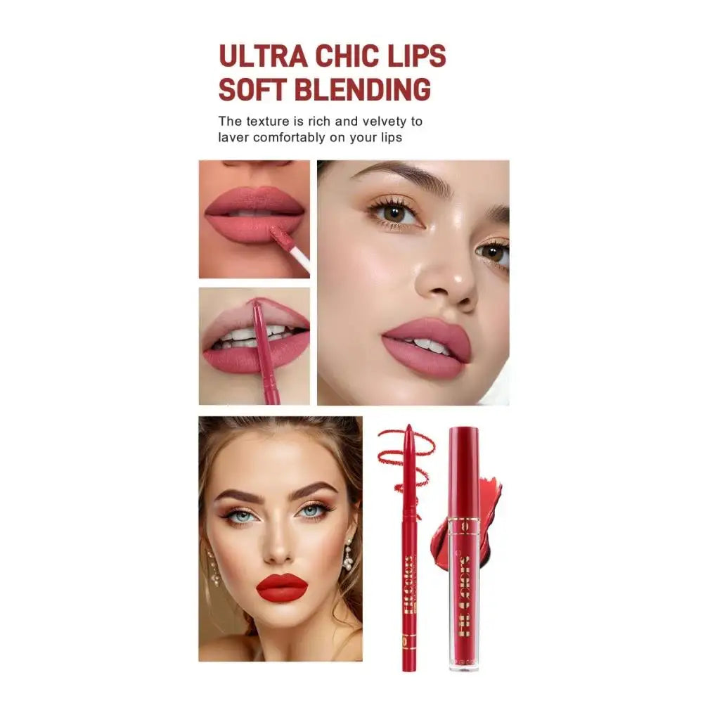 Fit Colors 13-Piece Matte Lip Gloss & Liner Set – Waterproof