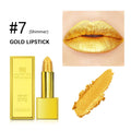 ibcccndc Shimmer Gold Brick Lipstick | Metallic Glitter Long-Lasting Metallic Glitter Lipstick Oasis Select color 7