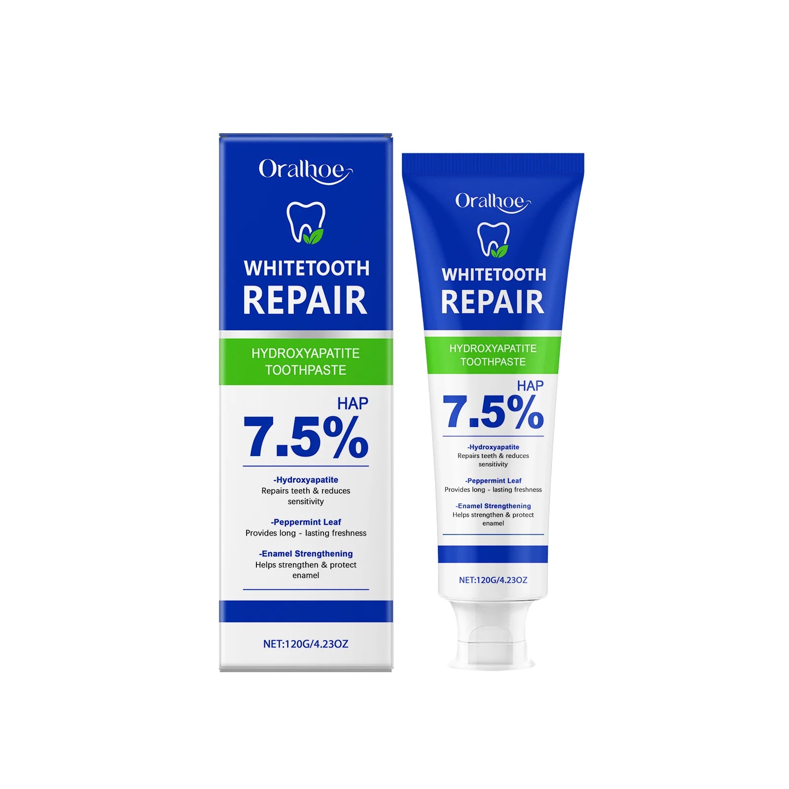 Repair Hydroxyapatite Toothpaste Remove Bad Breath Plaque Stain Deep Cleaning Stains Brightening Teeth Toothpaste Oasis Select 120g boxed