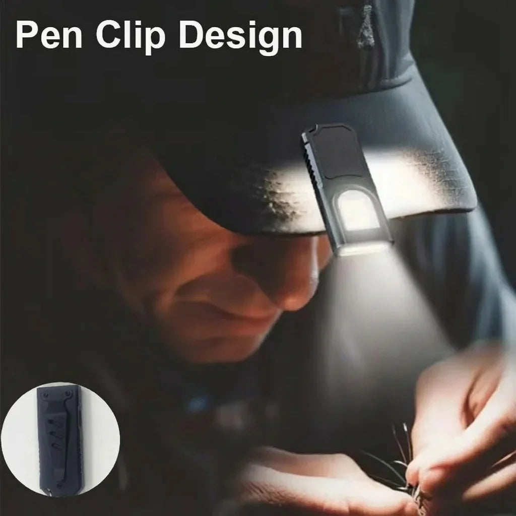 USB Rechargeable Multifunctional Keychain Flashlight Mini Flashlight With COB Work Light Keyring Camping Walking Pocket Lamp Oasis Select