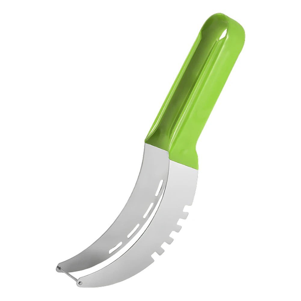 Stainless Watermelon Slicer Fruit Slicer Cutter with Non-Slip Handle Melon Fruit Slicer Kitchen Gadgets for Pineapple Cantaloupe Oasis Select green United States
