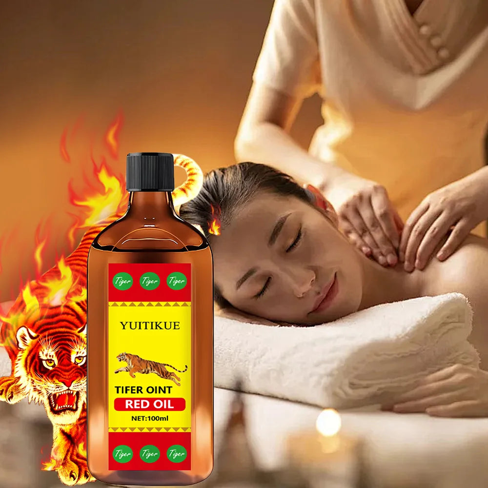 YUITIKUE Tifer Oint Red Oil 100ml - Tiger Formula for Muscle & Joint Massage, Sport & Daily Use, for All Oasis Select