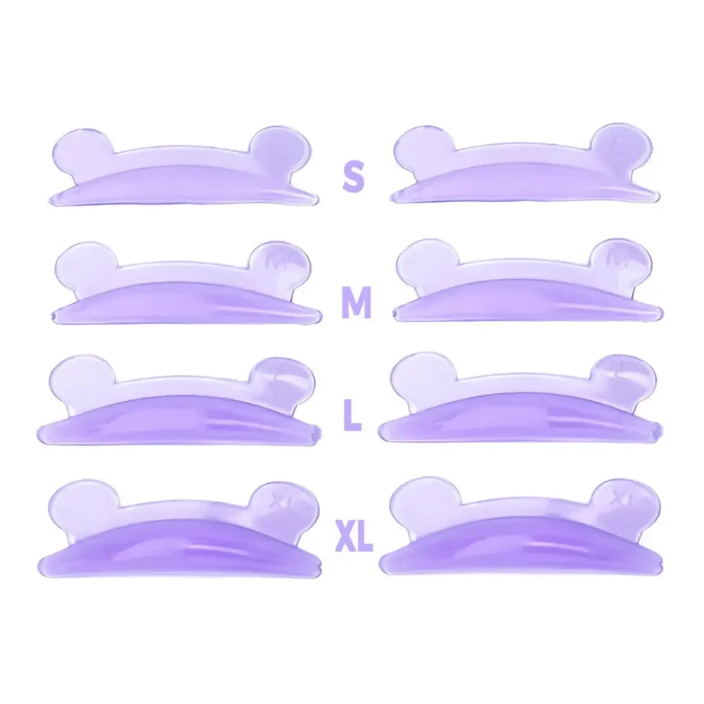 4 Pair Lash Lift Silicone Pads Bear Shape Eyelash Perm 3D Curler Eye Patches Applicator Tools Eyelashes Extension Accessories Oasis Select Purple