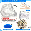 200/500g Gel Wax For Candle Making Set Jelly Wax Melts Clear Candle Wax With Seashells Candle Wick Wooden Candle Wick Making Set Oasis Select 200g set
