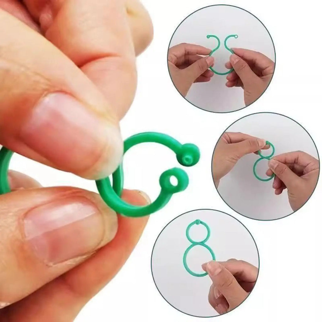 Vine Clips 100 Pieces Reusable Secure Flexible Plant Fixer Garden Plant Fixing Clips for Grape Fruits Flowers Indoor Outdoor