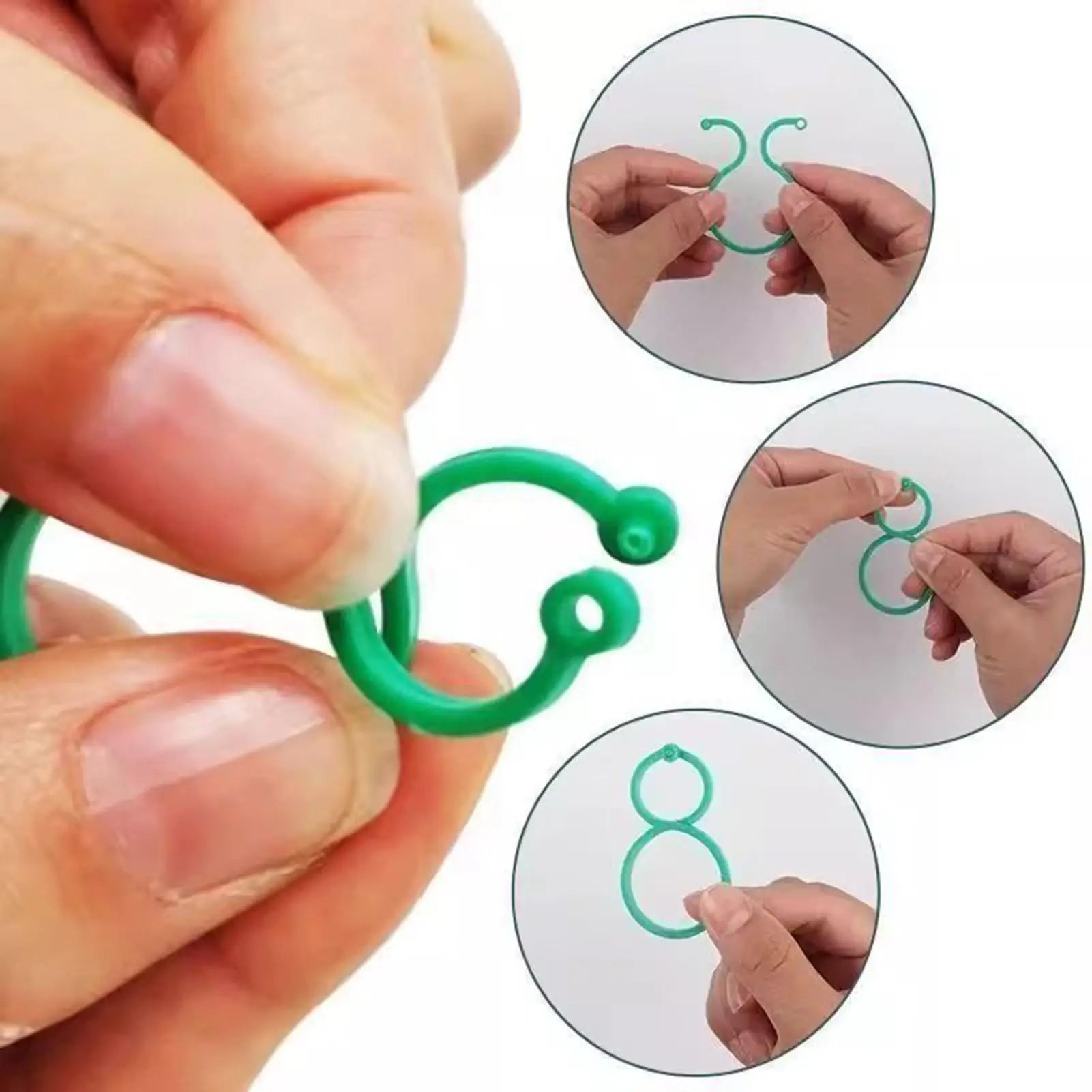 Vine Clips 100 Pieces Reusable Secure Flexible Plant Fixer Garden Plant Fixing Clips for Grape Fruits Flowers Indoor Outdoor