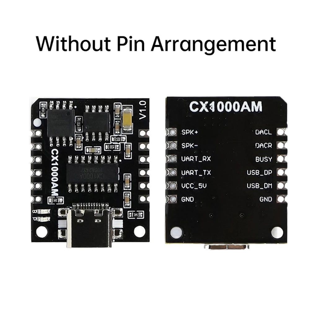 CX1000AM Voice Chip Module Serial MP3 Microcontroller Control Triggers Voice Broadcast Custom Audio Module DC3.3~5.2V Oasis Select Without Pin Welding