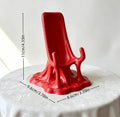 Melting Liquid Fluid Phone Stand 3D Printed Portable Desktop Cell Phone Holder Mobile Cradle Home Office Kawaii Table Decor Gift Oasis Select Melted matte red