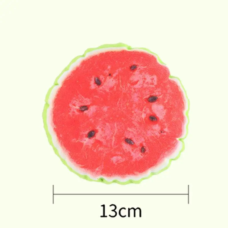 Dog Bite Sound Toy Fun Pizza BB Is Called Interactive Training Bite Resistant Artificial Pet Teething Dog Toys for Small Dogs Oasis Select watermelon