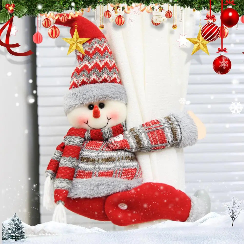 curtains clasp Curtain Buckles SnowmanSanta Claus Elk Christmas Househood Bedroom Decor Accessories Creative Curtain-tie Rings Oasis Select