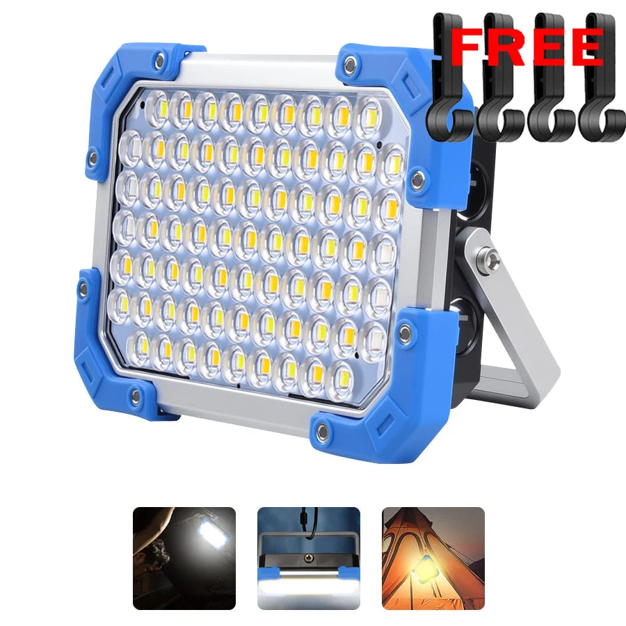 Ultra-bright LED Work Light Rechargeable Lantern Built in 3 18650 Batteries Portable Magnet Flashlight Waterproof for Camping Oasis Select Staly A