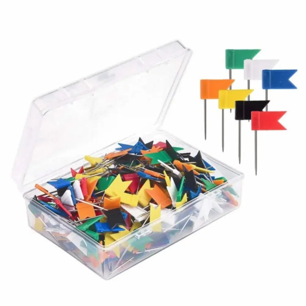100pcs/box Bright Colors Colored Push Pins Easy Insert Reliable Material Drawing Tacks Stable Fixing 100 Pieces Box Oasis Select