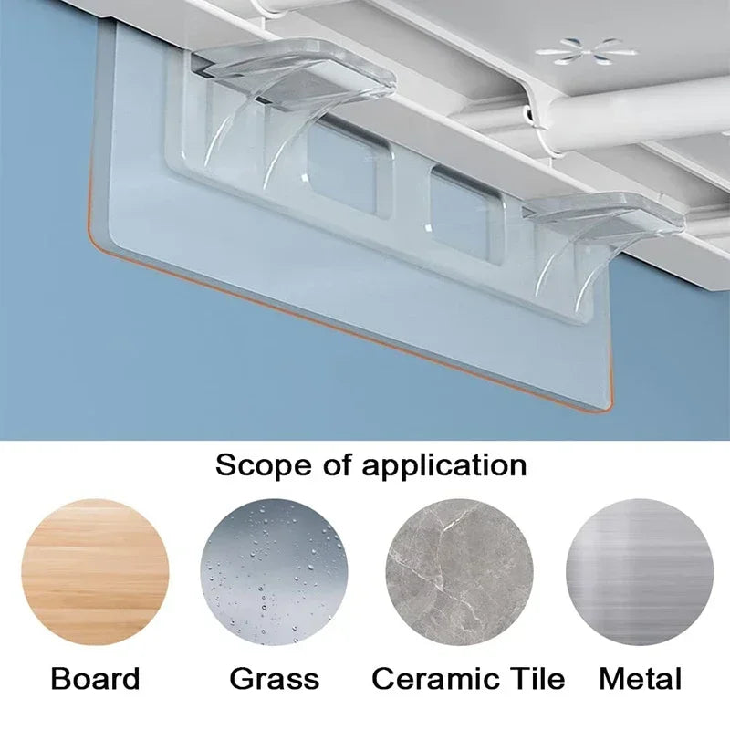 6/12pcs Wardrobe Divider Brackets Non-Marking Sticky Kitchen Cabinet Divider Brackets Anti-Side Slip Layer Support Brackets Oasis Select