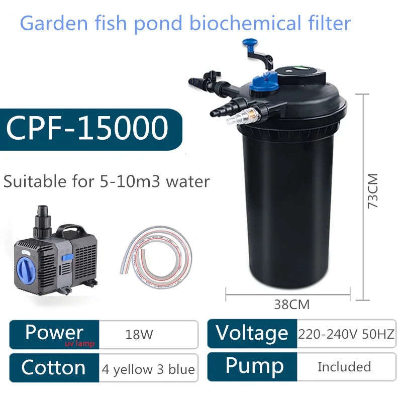 CPF2500 CPF5000 CPF10000 CPF15000 CPF20000 CPF30000 CPF50000 pond swimming pool filter bio pressure UV filter Farm water purifi Oasis Select CPF15000 a set AU adapter plug