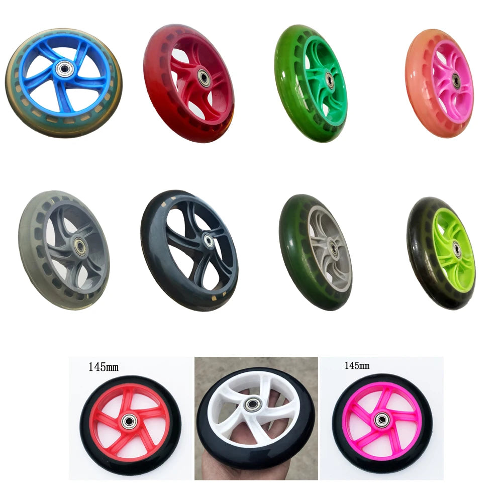 Wheel Scooter Wheel 6 Inch 6In Wheel Accessories No Noise No Slip Push/Kick/Stunt Replacement Scooter Front Wheels Oasis Select