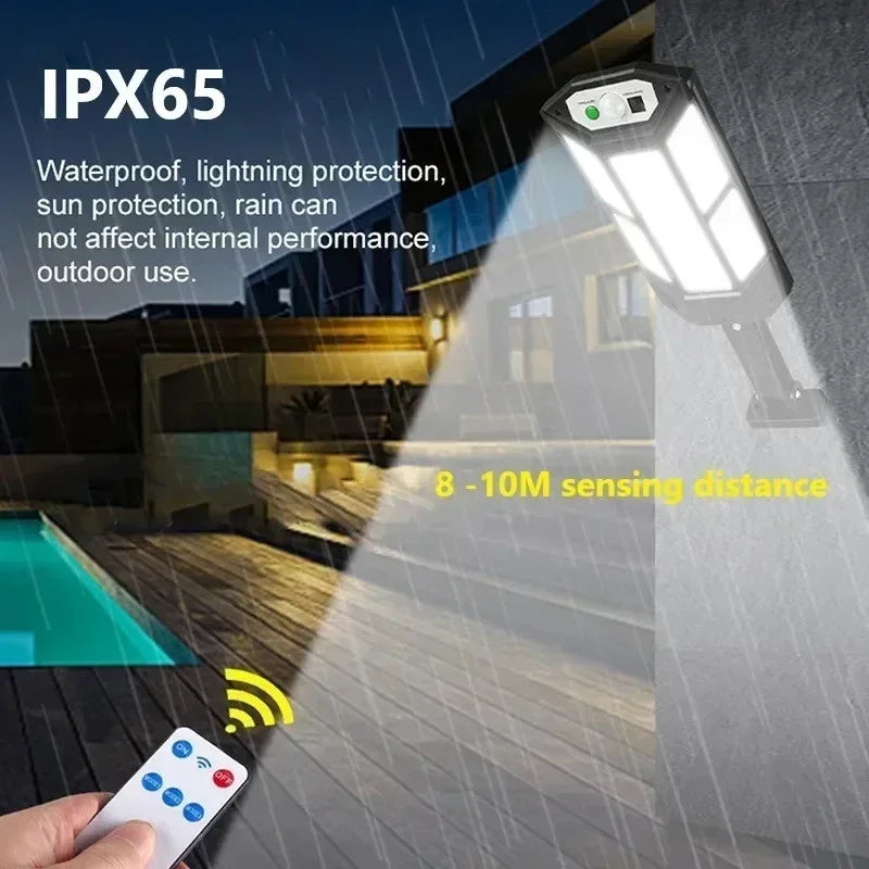 15000LM Solar Light Outdoor Sunlight Motion Sensor Wall Lamp Waterproof 240°lighting Lantern Flashlight Garden Street External Oasis Select